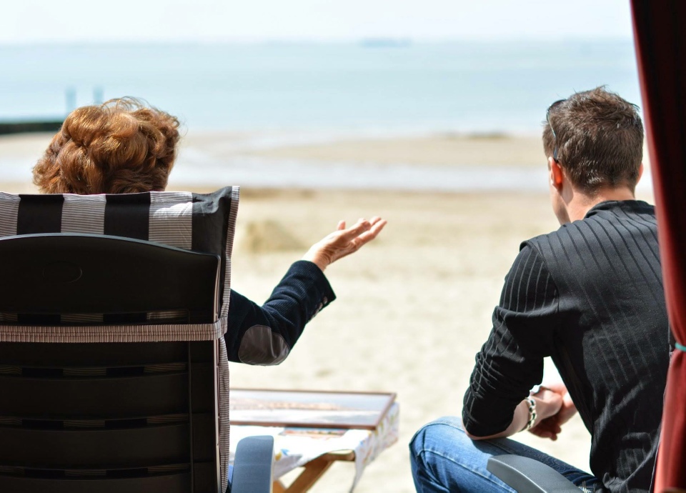 Nathan Ultee op het strand van Vlissingen